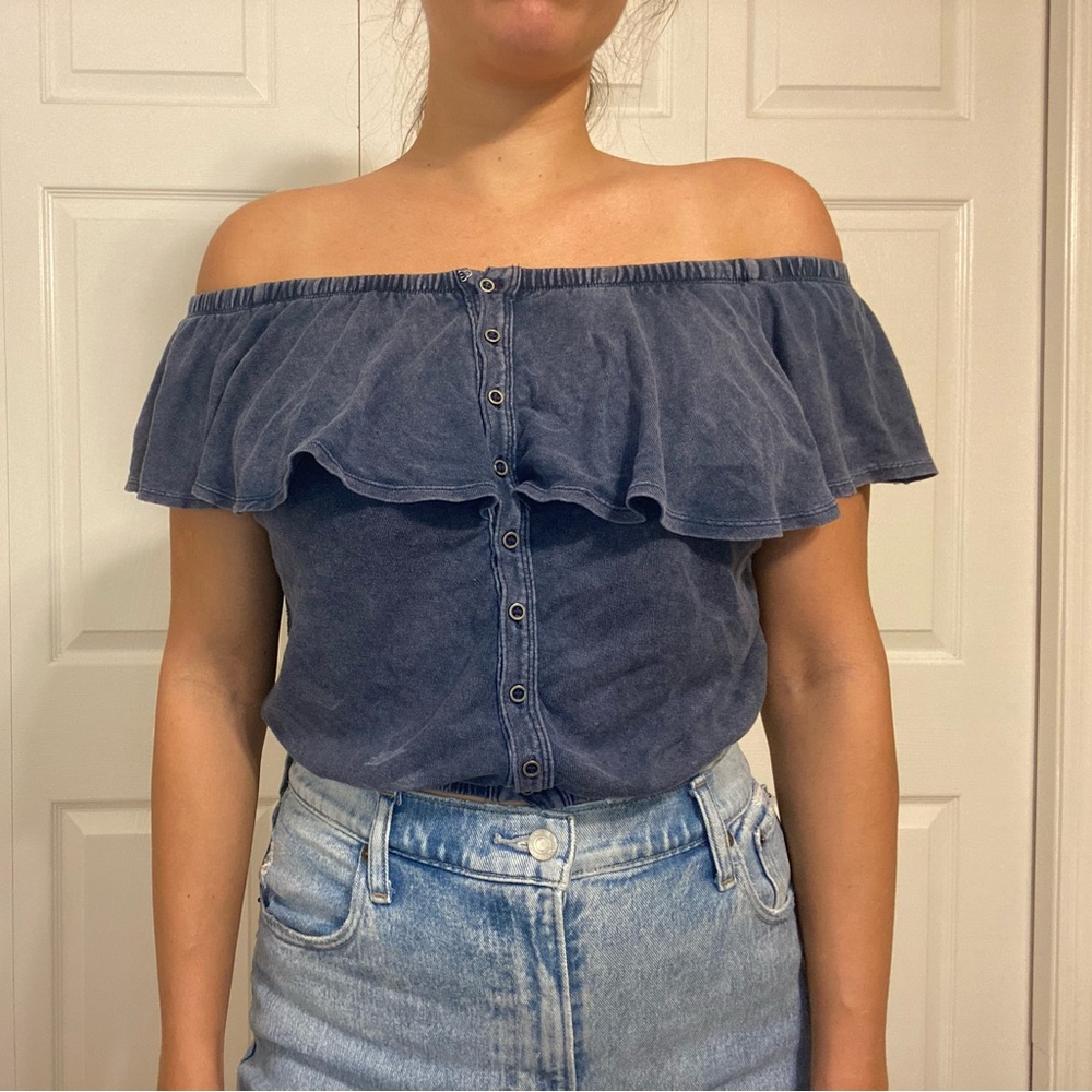 Off the shoulder crop top